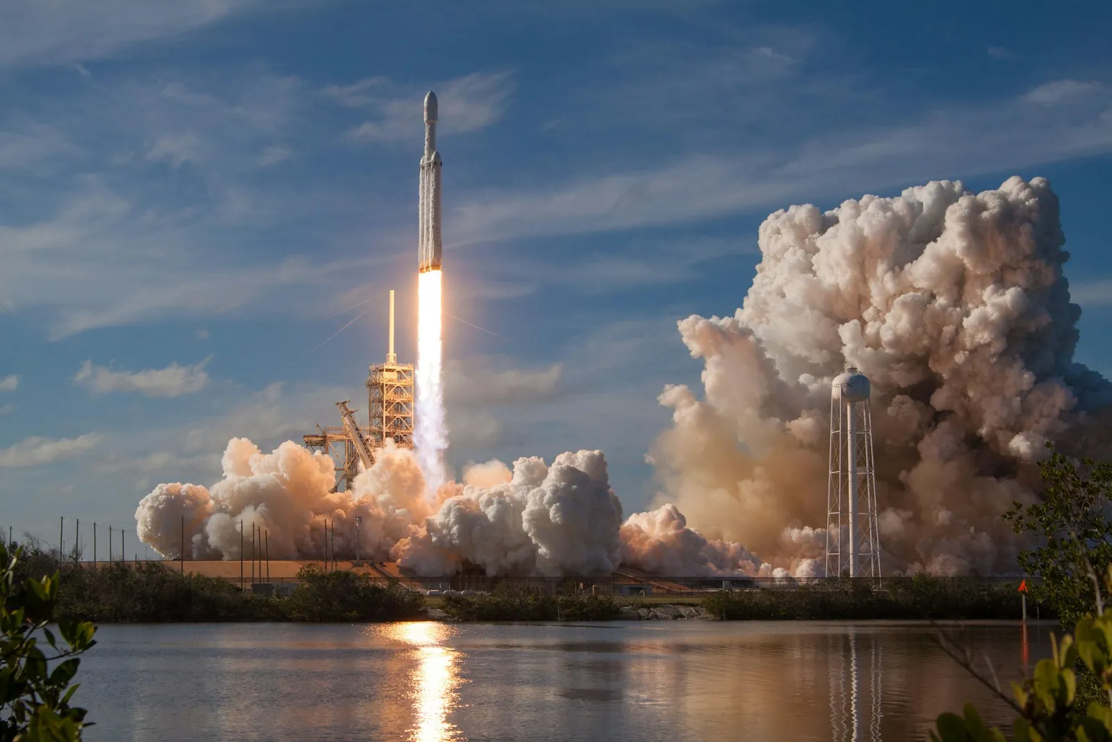 A rocket launch at night, symbolizing AI research breakthroughs
