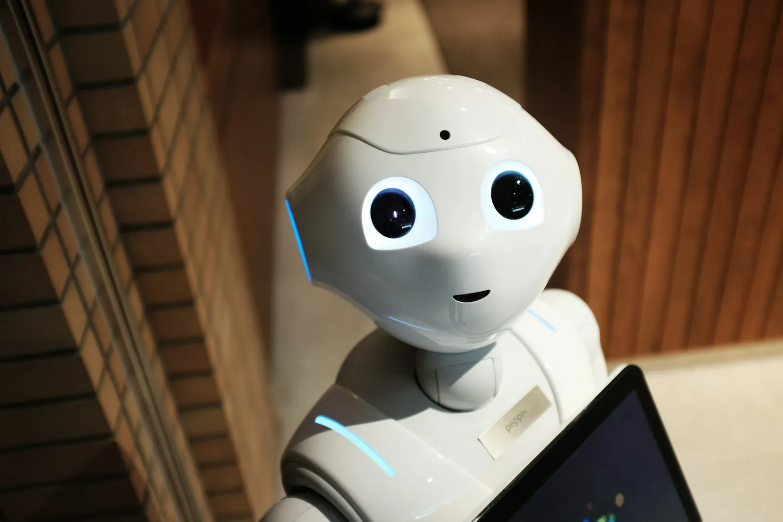 A robot in a lab-like environment